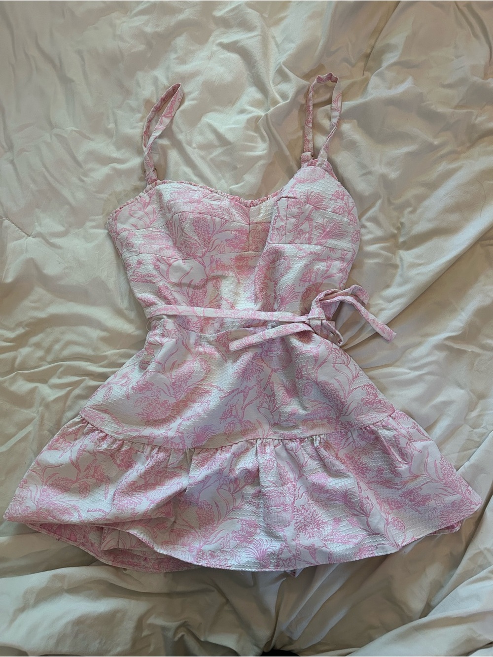 Amanda Uprichard Pink Floral mini Dress